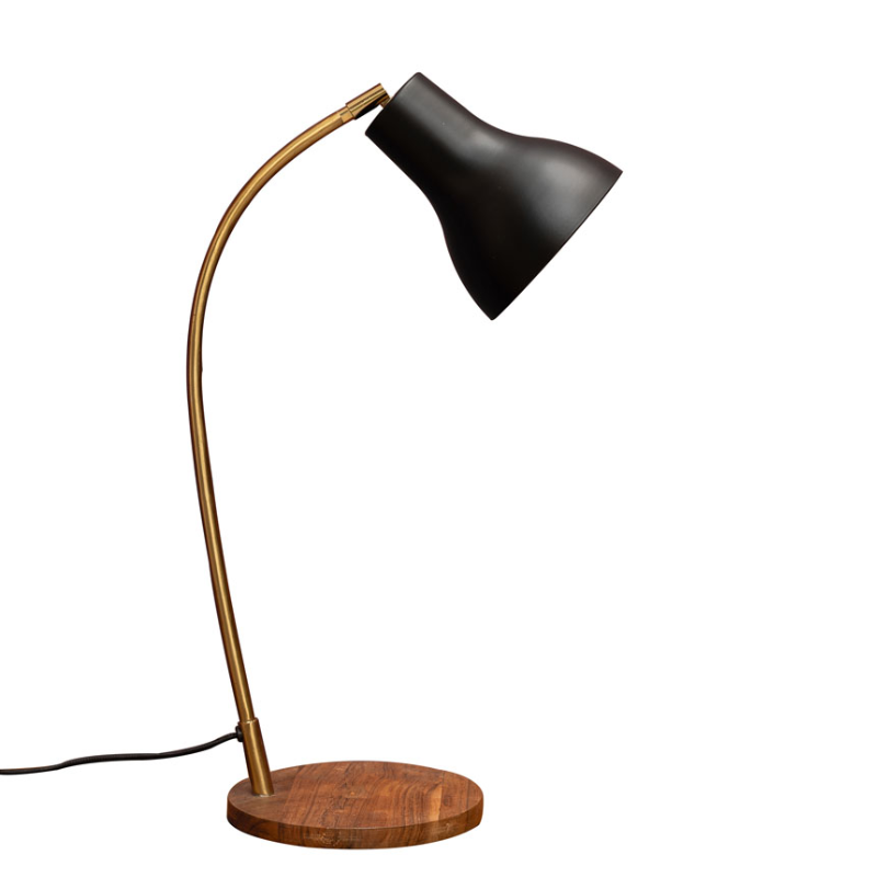 LAMPE DE BUREAU INVANKA BASE BOIS