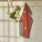 TORCHON JACQUARD SUR UN FIL ORANGE