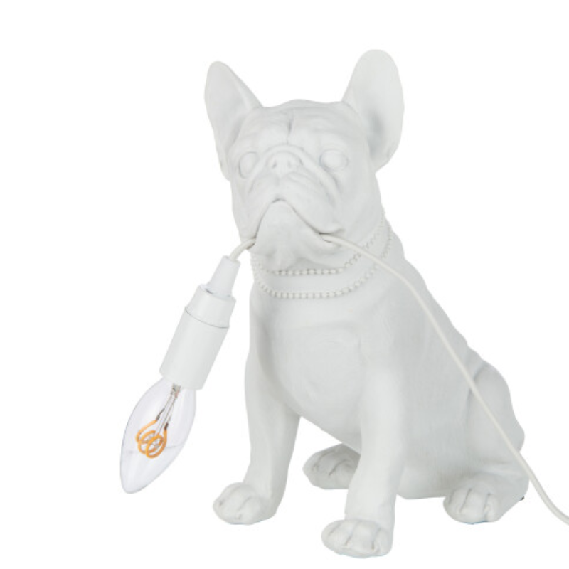 LAMPE BULLDOG BLANC