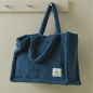 TOTE BAG  BLEU PETROLE  - SYLVIE THIRIEZ