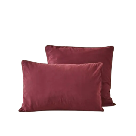 TAIE PERCALE LAVEE PRUNE  - SYLVIE THIRIEZ