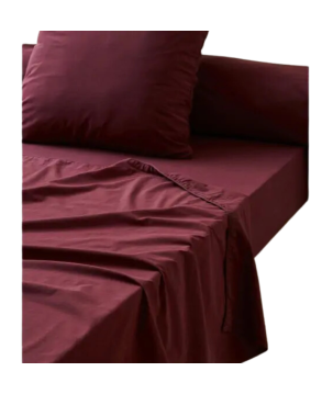 DRAP PERCALE LAVEE PRUNE  - SYLVIE THIRIEZ