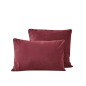 PARURE DE LIT PERCALE LAVEE PRUNE - SYLVIE THIRIEZ