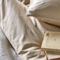 PARURE DE LIT PERCALE LAVEE BEIGE EPAUTRE - SYLVIE THIRIEZ