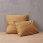 PARURE DE LIT PERCALE LAVEE MARRON CIRE - SYLVIE THIRIEZ