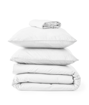 PARURE DE LIT PERCALE LAVEE BLANC SALINE- SYLVIE THIRIEZ