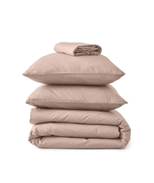 PARURE DE LIT PERCALE LAVEE ROSE NUDE - SYLVIE THIRIEZ