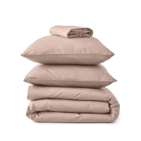 PARURE DE LIT PERCALE LAVEE ROSE NUDE - SYLVIE THIRIEZ