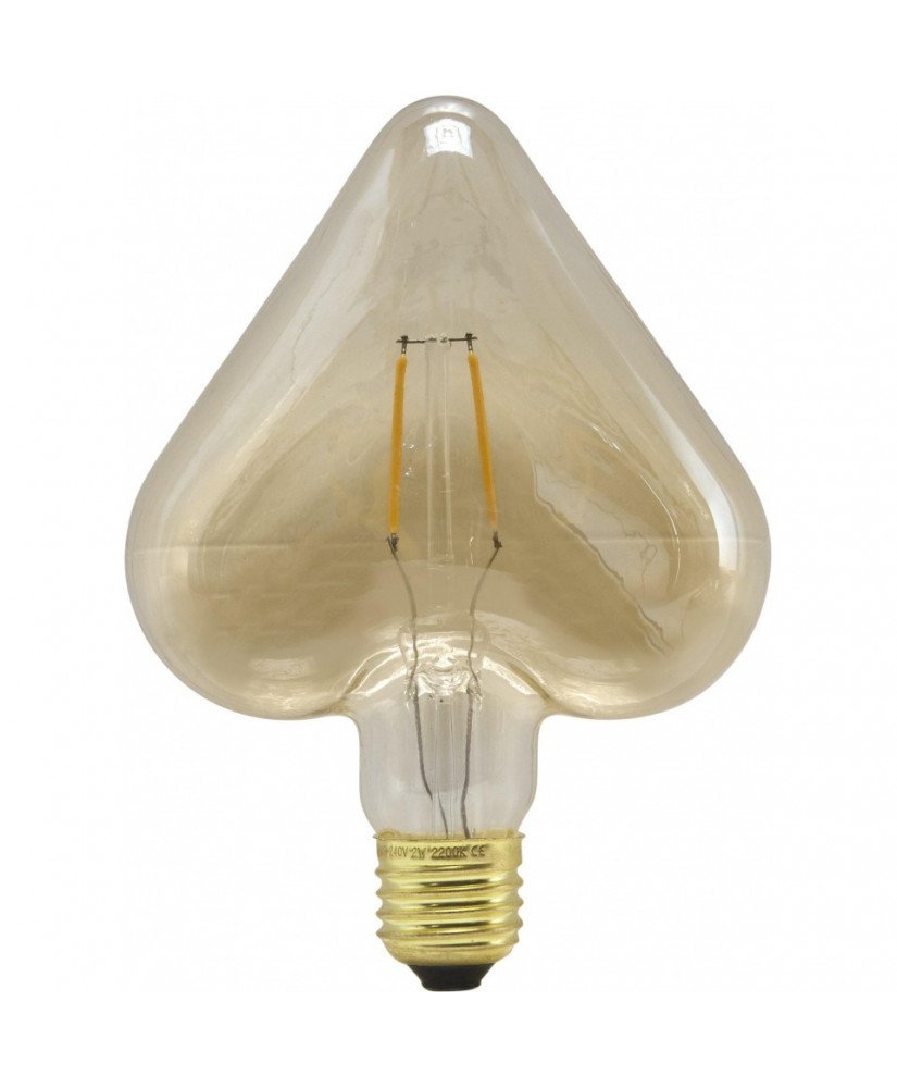 LAMPE SHAPED LED FILAMENT GOLD HEART