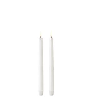 BOUGIE CHANDELE LED - NORDIC WHITE X2 - 2,3X25CM - UYUNI