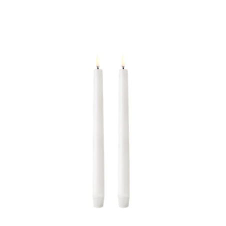 BOUGIE CHANDELE LED - NORDIC WHITE X2 - 2,3X25CM - UYUNI