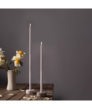 BOUGIE CHANDELLE LED - NORDIC WHITE - 2,3X55 CM - UYUNI