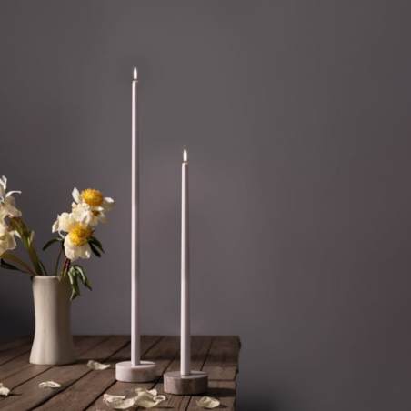 BOUGIE CHANDELLE LED - NORDIC WHITE - 2,3X55 CM - UYUNI