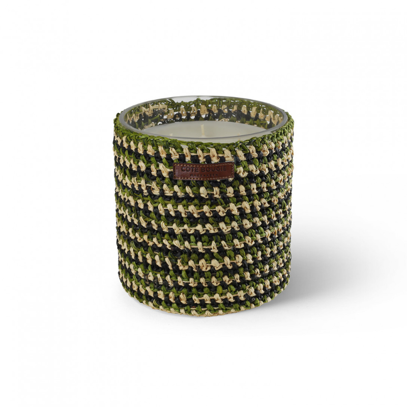 BOUGIE RAPHIA CROCHET " MONA "  L DATTES - COTE BOUGIE