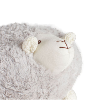 PELUCHE MOUTON SHAGGY GRIS D20CM