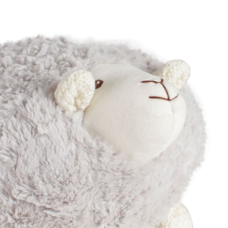 PELUCHE MOUTON SHAGGY GRIS D20CM