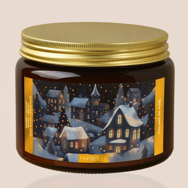 BOUGIE VILLAGE DE NOEL FORET D'ENCENS 400G - FARIBOLES