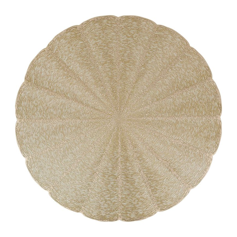 SET TABLE ROND LUMI DORÉ D38CM