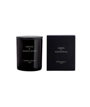 BOUGIE 230 GR - 1 MECHE : AMBER ET SANTALWOOD - CERERIA MOLLA