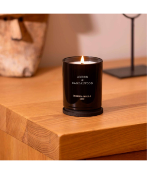 BOUGIE 230 GR - 1 MECHE : AMBER ET SANTALWOOD - CERERIA MOLLA