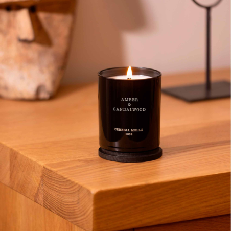 BOUGIE 230 GR - 1 MECHE : AMBER ET SANTALWOOD - CERERIA MOLLA