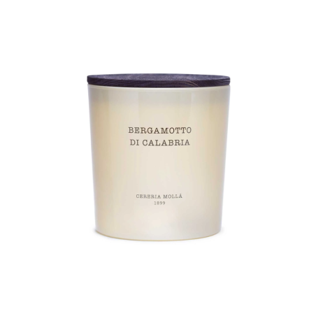 BOUGIE XL - 600 GR - 3 MECHES : BERGAMOTTO DI CALABRIA - CERERIA MOLLA