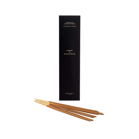 20 BATONNETS ENCENS : AMBER  ET SANTALWOOD - CERERIA MOLLA