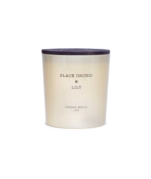 BOUGIE XL - 600 GR - 3 MECHES : BLACK ORCHID et LILY - CERERIA MOLLA
