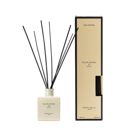 DIFFUSEUR BATONNETS 250ML : BLACK ORCHID et LILY - CERERIA MOLLA