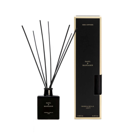 DIFFUSEUR BATONNETS 250ML : BASIL et MANDARIN - CERERIA MOLLA