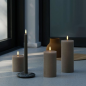 BOUGIE LED GREY RUSTIC - 7,8X10CM - UYUNI BOUGIE LED GREY RUSTIC - 7,8X10CM - UYUNI
