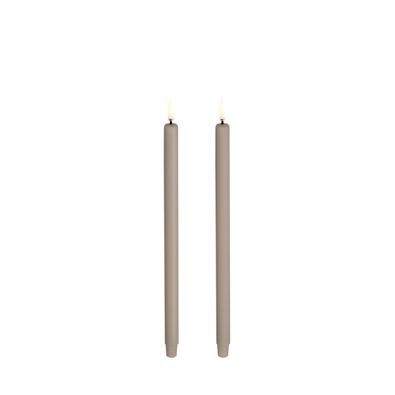 BOUGIE CHANDELLE LED GREY X2 - 1,3X25CM -UYUNI BOUGIE CHANDELLE LED GREY X2 - 1,3X25CM -UYUNI