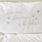 TAIE D'OREILLER BRODEE MOTS TENDRES - SYLVIE THIRIEZ