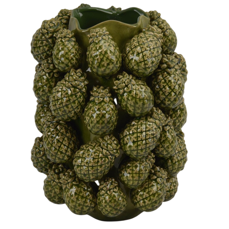 VASE CERAMIQUE VERT "PINEAPPLE"