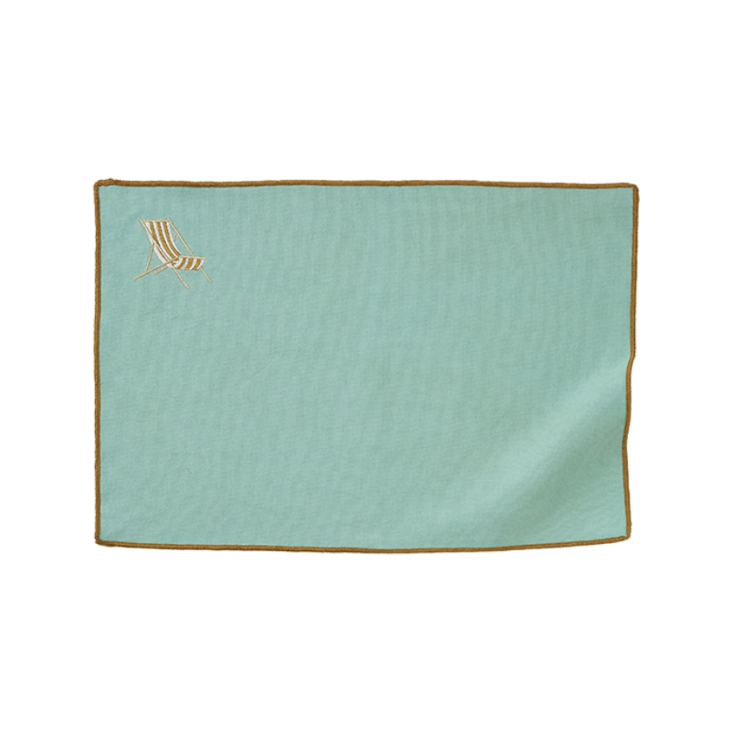 SET DE TABLE PLEIN SOLEIL TURQUOI  - SYLVIE THIRIEZ