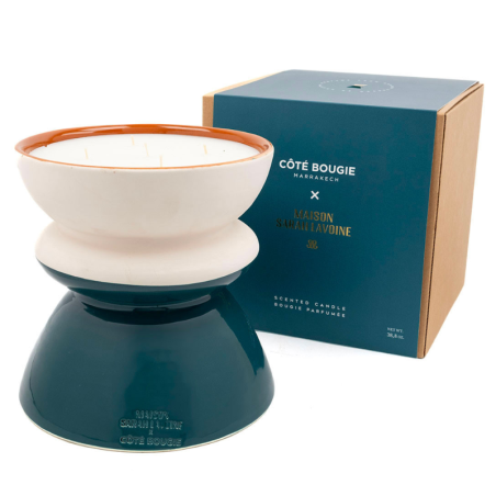 BOUGIE MSL "TAMTAM" L BLEU SARAH NARGUILLE - COTE BOUGIE