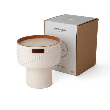 BOUGIE "COUPE NOMAD" BLANC M  DATTES - COTE BOUGIE