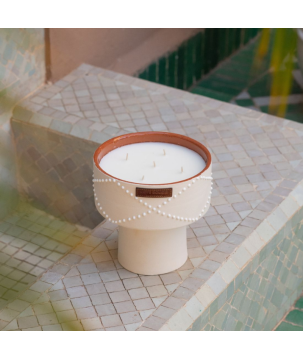 BOUGIE "COUPE NOMAD" BLANC M  DATTES - COTE BOUGIE