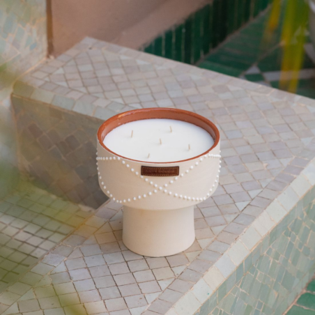 BOUGIE "COUPE NOMAD" BLANC M  DATTES - COTE BOUGIE