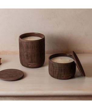 BOUGIE "TAMILA" M CUIR OBSCUR - COTE BOUGIE