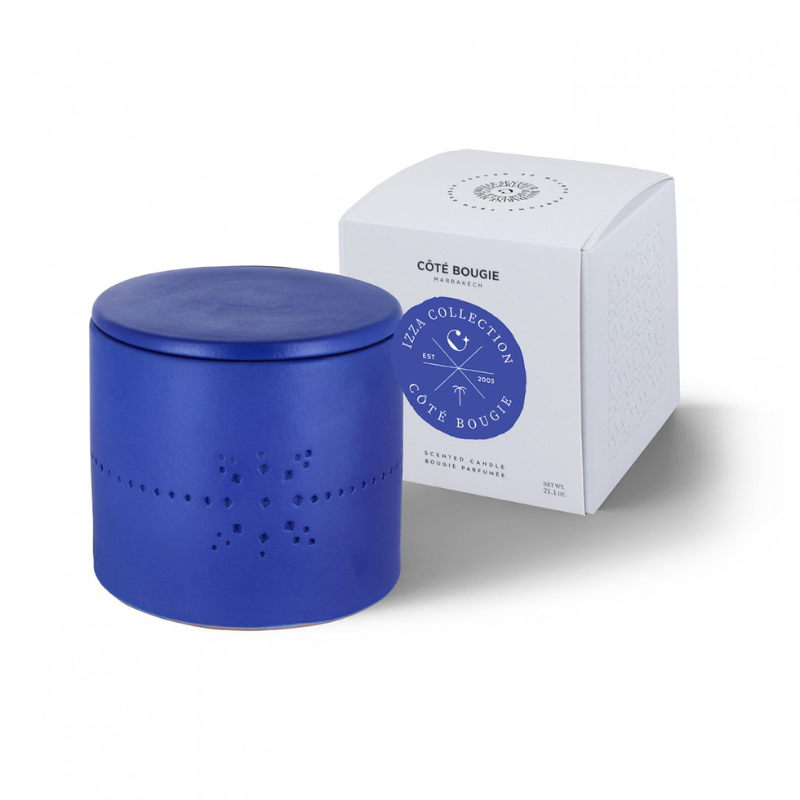 BOUGIE "IZZA BLEU" M MANDARINE MAJORELLE - COTE BOUGIE
