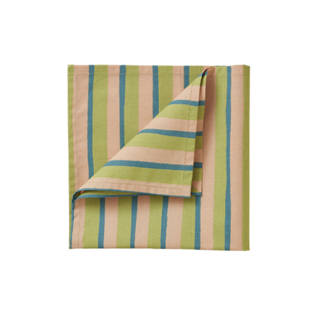 SERVIETTE DE TABLE HORIZON ROSE PECHE  - SYLVIE THIRIEZ