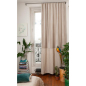 RIDEAU DUO 140X280CM BEIGE VELOURS/LIN - EN FIL D'INDIENNE RIDEAU DUO 140X280CM BEIGE VELOURS/LIN - EN FIL D'INDIENNE