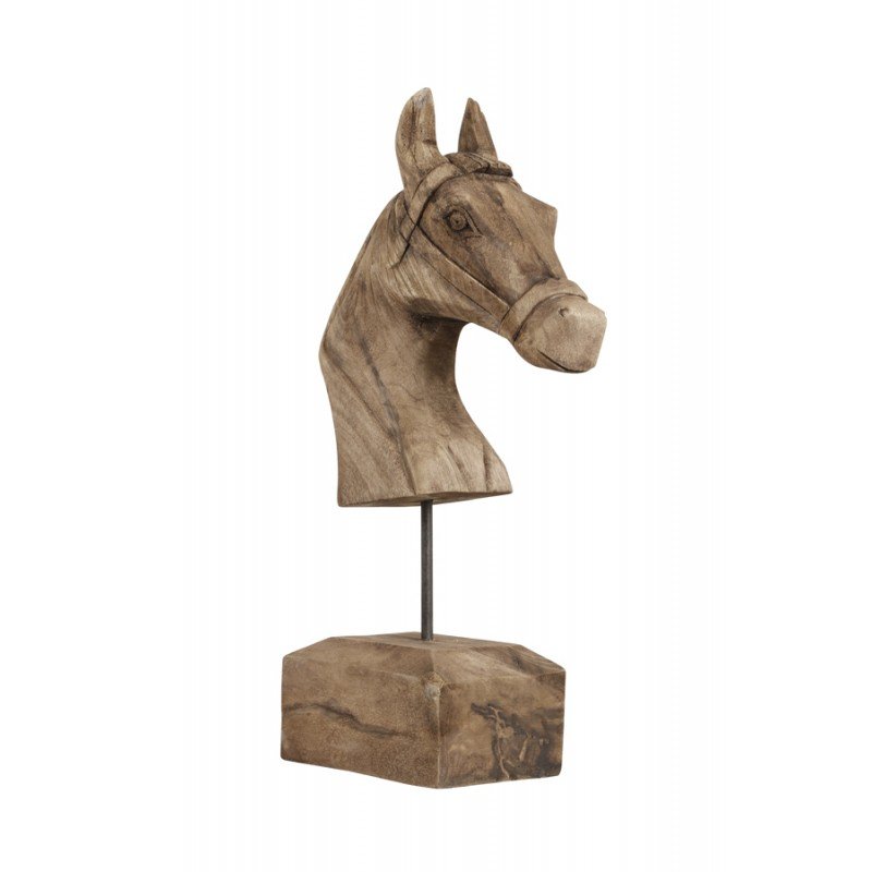 ORNEMENT SUR PIED CHEVAL - BOIS - 52x25x48 CM ORNEMENT SUR PIED CHEVAL - BOIS - 52x25x48 CM