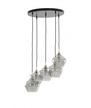 SUSPENSION RAKEL - FUMEE/BRONZE ANTIQUE - 5L - 120x61x66 CM