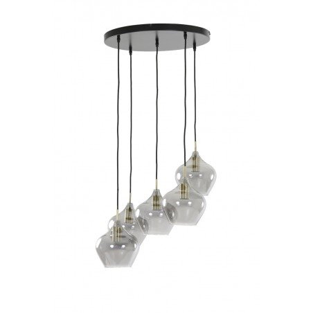SUSPENSION RAKEL - FUMEE/BRONZE ANTIQUE - 5L - 120x61x66 CM