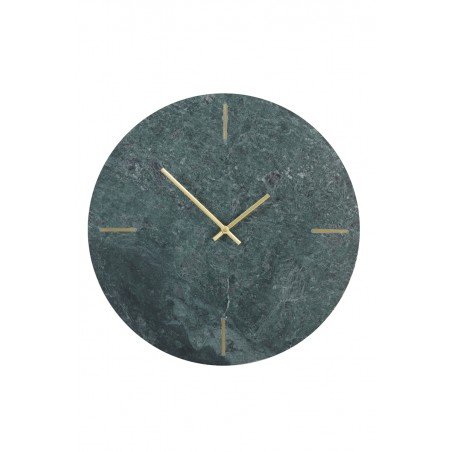 HORLOGE Ø43x2 CM EN MARBE VERT DALUCA