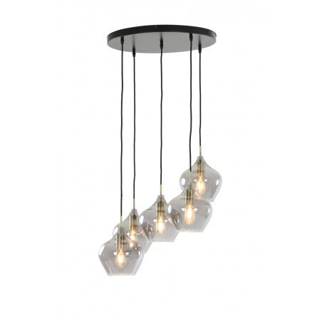 SUSPENSION RAKEL - FUMEE/BRONZE ANTIQUE - 5L - 120x61x66 CM