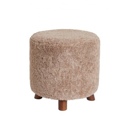 POUF POLLY - BRUN  - Ø40 CM