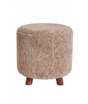 POUF POLLY - BRUN  - Ø40 CM